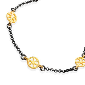 Wholesale 22K Sun Disc Symbol <b>Charm</b> <b>Bracelet</b> Handcrafted 925 Sterling Silver Jewelry Vintage Fine Jewellery - Product Image 2