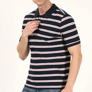 Vente en gros d'usine d'été de polos décontractés bon marché polos en coton à manches courtes pour hommes - Product Image 3
