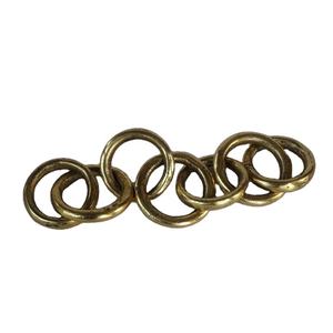 Haute qualité métal Art Sculpture chaîne lien Antique laiton finition vitrine décor ornements pour salon Table Top Sculptures - Product Image 1