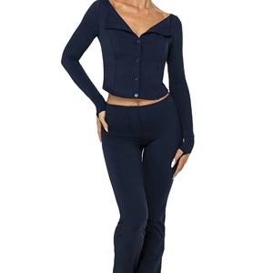 Ensemble de vêtements de sport extensible respirant de haute qualité pour femmes Ensemble de yoga sans couture pour la salle de sport - Product Image 1