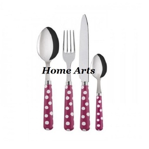 Ensemble de couverts en acier inoxydable avec poignées en résine Trending Design Vaisselle Couteau à beurre Cuillère Fourchette Set By Home Arts - Product Image 1