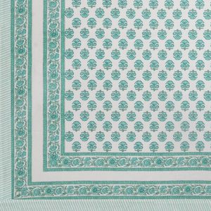 BLOCKS of INDIA Hand Block Print Algodón King Size Sábana 100% Algodón Verde Buti - Product Image 6