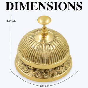 Campana de escritorio de recepción de latón Campana de llamada de servicio de estilo antiguo - Product Image 4