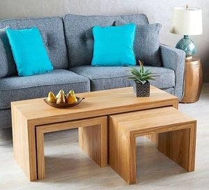 Table gigogne en bois moderne avec finition élégante, parfaite pour la décoration de bureau, de chambre à coucher et de salon - Product Image 4