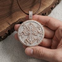 Collier pendentif Hip Hop personnalisé en argent 925 plaqué or rose, micro-pavé de moissanite taille baguette, certifié par une tierce partie