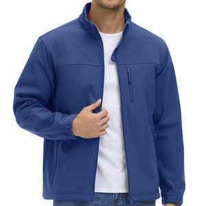 เสื้อแจ็คเก็ตวิ่งกันลมกันน้ำคุณภาพสูงแบบขายส่ง พร้อมโลโก้สั่งทำพิเศษ เสื้อแจ็คเก็ตซอฟต์เชลล์กันลมสำหรับผู้ชาย - Product Image 1