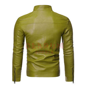 2024 veste en cuir de peau de vache unisexe personnalisée de haute qualité col montant pour l'hiver-veste en cuir véritable pour hommes-vente en gros - Product Image 2