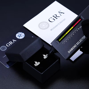 ต่างหูเพชรโมอิสสำหรับผู้หญิงทำจากเงินสเตอร์ลิงประดับ925สำหรับมุสลิมอิสลามอัลเลาะห์ - Product Image 5