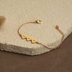 Pulsera de Cadena Fina con Corazón Grabado Minimalista Cristiano, Chapada en Rodio y Oro Vermeil de 18K sobre Plata de Ley 925, Personalizada - Product Image 5