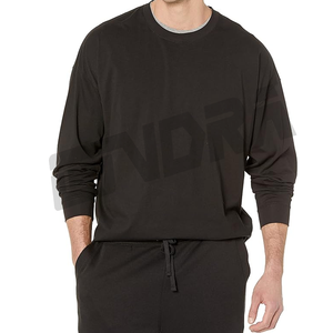 เสื้อยืดแขนยาวโอเวอร์ไซส์สำหรับผู้ชายเสื้อผ้าสำหรับใส่ทั่วไปสไตล์สตรีทสวมใส่สบายให้ความรู้สึกนุ่มแบบพรีเมียมอุปกรณ์สำหรับสวมใส่สบาย - Product Image 5