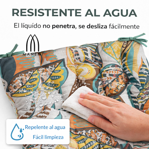 Cuscini per Sedie Idrorepellenti 40x40x5 cm 100% Poliestere con Imbottitura in Fibra di Poliestere Design Trapuntato Lavabili in Lavatrice Facili da Pulire - Product Image 5