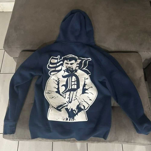 Sweat-shirts pour hommes en coton 100% personnalisés SDL de haute qualité 2025, respirants, style hip-hop diamant avec logo sur le devant à capuche - Product Image 6