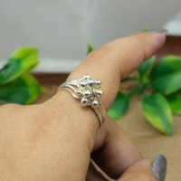 Bague en argent sterling artisanale, design de bulles organiques, bague en argent