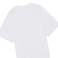 T-shirt unisexe surdimensionné en coton 100% délavé et vieilli, blanc, style grunge, ourlet déchiré, streetwear, logo personnalisé