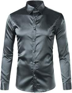 Buena calidad, venta al por mayor, camisa de vestir formal informal, oficina, negocios, 100% algodón, botones, camisas de vestir para hombres - Product Image 6