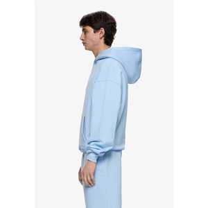 Sudadera con Capucha Azul Claro Sólida para Hombre con Logotipo Personalizado y Pantalones Deportivos a Juego Trackstar OEM Marca Privada - Product Image 4