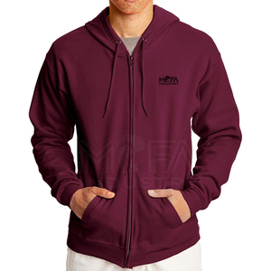 Sudadera con capucha y cremallera para hombre, 100% algodón, lisa, informal, con bordado personalizado, a la venta en Pakistán - Product Image 2