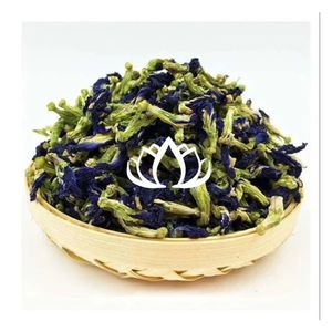 ชาสมุนไพรธรรมชาติสีฟ้าดอกอัญชันหั่นเปรี้ยวดอกบัวสีน้ำเงินจากเวียดนาม - Product Image 1