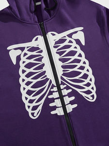 Haute qualité hommes personnaliser vêtements Streetwear Hip Hop strass à capuche personnalisé soleil délavé surdimensionné pull noir hommes sweats à capuche - Product Image 5