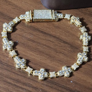 Bracelets en diamant 10mm glacés 7 pouces 8 pouces plaqué or argent bijoux Hip Hop pour femmes cadeau parfait pour ses filles - Product Image 2