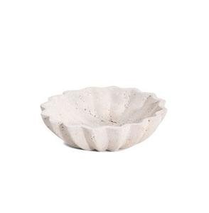 Cuenco Decorativo de Mármol Blanco Hecho a Mano con Diseño de Pétalos Acanalados para Decoración de Mesa de Lujo, Piedra Personalizada - Product Image 2