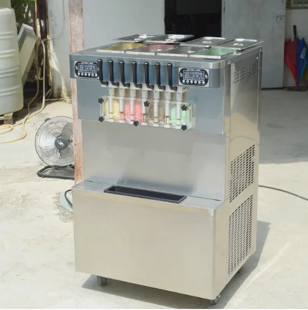 Ticari üreticisi yumuşak hizmet yapma Softy dondurma makinesi 7 tatlar dondurulmuş yoğurt makinesi