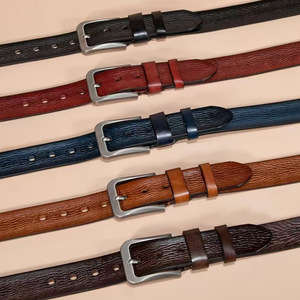 Cinturón de cuero para hombre de nueva moda personalizado, vestido informal Vintage, cinturón de cuero genuino para hombre de piel de vaca de grano completo - Product Image 6