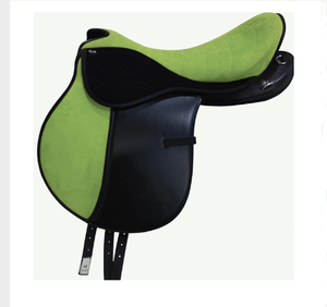 Silla de Montar Inglesa Ligera y Cómoda para Caballos, para Paseos Largos, Tamaños y Colores Personalizados Disponibles, Material Sintético - Product Image 1