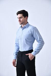 เสื้อเชิ้ตทำงานผู้ชายระดับไฮเอนด์ แขนยาว ทรงอ็อกซ์ฟอร์ด ผ้าเนื้อดี ปักโลโก้ Alfa-Romeo ไม่ต้องรีด - Product Image 3