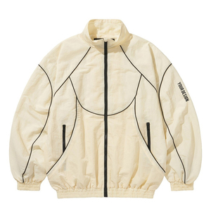 เสื้อแจ็กเก็ตแนวสตรีทแบบมีซิปรูดซิปของผู้ชายเสื้อแจ็คเก็ตไนลอนน้ำหนักเบาซับในว่างเปล่ากันน้ำ - Product Image 3