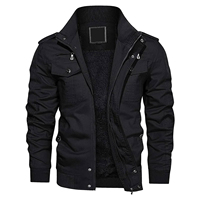 Blouson Bomber Homme Personnalisé Col Rabattu Fermeture Éclair Imperméable Respirant Coupe-Vent 100% Coton Marque Privée Léger