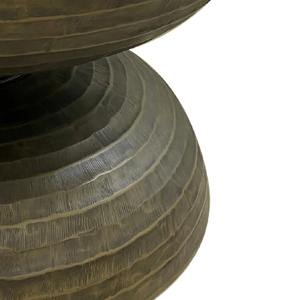 Table basse en fer noir moderne artisanale de luxe avec finition en zinc antique pour la décoration intérieure minimaliste - Product Image 3