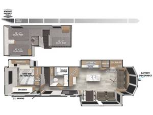 สภาพสมบูรณ์แบบ ใหม่เอี่ยม ปี 2026 Forest River Wildwood Grand Lodge 42FLDL - Product Image 3