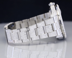 Reloj de Lujo para Niño con Diamantes Moissanite VVS, Correa de Acero Inoxidable, Buena Calidad, 40 mm, Precio Inmejorable para Negocios Especiales, Estilo Antiguo - Product Image 4