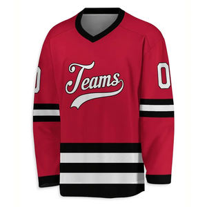 Maillots de hockey sur glace durables 100% polyester écologique respirant séchage rapide couleurs personnalisées adultes meilleure qualité - Product Image 3