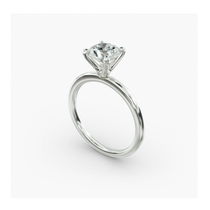 แหวนหมั้นเพชรประดับด้านข้างสไตล์วินเทจสุดหรูสีเงิน – งานฝีมือคุณภาพสูงเพื่อสไตล์โรแมนติกเหนือกาลเวลา - Product Image 2