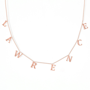 Jeulia Sterling Silver <b>Name</b> Choker Necklace-Trendy Gold Plated <b>Chain</b> with Pearl Accent - Product Image 2