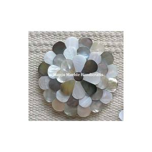 Fournisseur meilleur produit de marque Vadrouille en bois MDF incrusté d'os miroir rond amour écologique fait à la main décoration hôtel mariage - Product Image 4