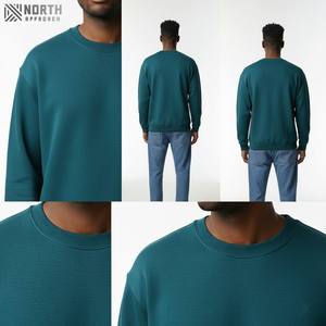 Haute qualité Logo personnalisé fermeture éclair éponge sweat à capuche blanc hommes pull lourd Fitness entraînement sweat tissé solide été formation - Product Image 3