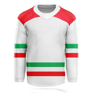 Jersey de hockey sobre hielo de tela suave de secado rápido Color personalizado Manga completa Juventud Ice Hokey Jersey Precio barato Personalización de tarifa al por mayor - Product Image 4