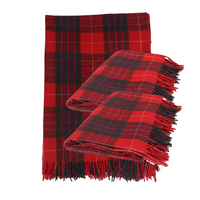 Mantas de Picnic Rojas Fazer de Alta Calidad al Mejor Precio, Recién Llegadas, 75% Lana Reciclada, Tejidas por un Fabricante Indio