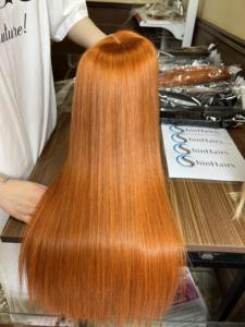Gingembre Couleur Lace Front Perruques Orange Viet Nam Virgin Remy Hair 150% 180% Densité Perruques de Cheveux Humains Pour Femmes - Product Image 4