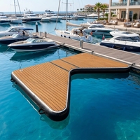 Plateforme flottante gonflable sur mesure pour jet ski avec pont en teck EVA pour yacht, bateau, marina et sports nautiques