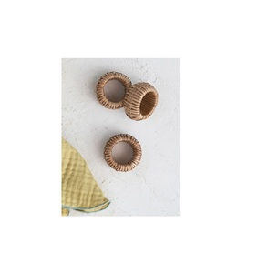 Vente en gros pas cher Anneau de serviette en rotin pour décoration de table avec strass et bling Anneau à boucle pour serviette de table - Product Image 3