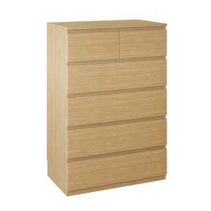 Sotta <b>6</b>-<b>Drawer</b> Tallboy Minimalist Nordic Design Solid Oak MDF Chest of <b>Drawers</b> Stainless Steel Metal for Bedroom Living Room - Product Image 4