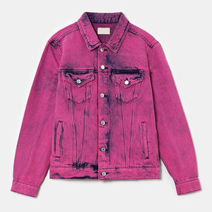 Suzani เสื้อแจ็กเก็ตผ้ายีนส์ปักลายทำจากผ้าฝ้ายทำมือสำหรับผู้หญิงโค้ทฤดูหนาวตกแต่งขนสัตว์สไตล์บอมเบอร์ลำลองโลโก้ออกแบบได้เอง - Product Image 1