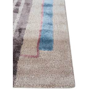 Tapis tufté à la main en laine et viscose rayé bleu classique Acar, grand rectangle motif losanges 10 mm pour la maison, salon, couloir - TRA-13223 - Product Image 3