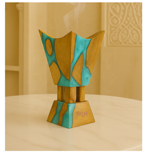 Brûleur à Bakhoor en résine époxy design 2026, artisanal moderne, Mubkhar, encens arabe, design personnalisable, durable, encens de luxe - Product Image 6