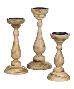 Support de bougie en bois au design simple pour la décoration du salon, de la chambre à coucher et du bureau - Product Image 4