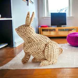 Nueva Cesta de Mimbre Hecha a Mano, Cesta de Conejito para Niños, Cesta de Mimbre para Guardar Dulces, Juguetes para Niños y Decoración de Guardería - Product Image 6